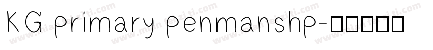 KG primary penmanshp字体转换